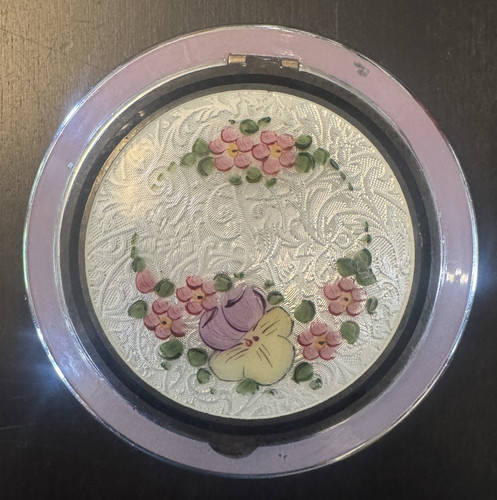 Vintage guilloche enamel - 2.25"guilloche,