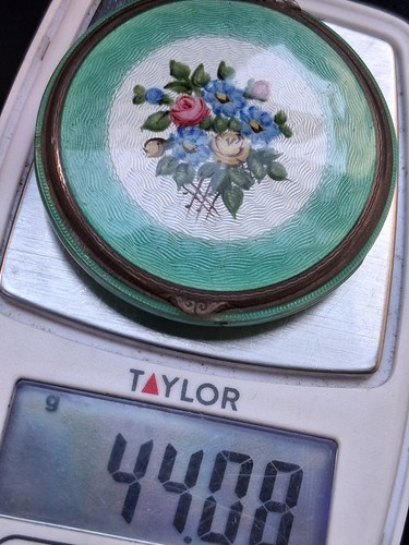 Sterling silver compact - f&,