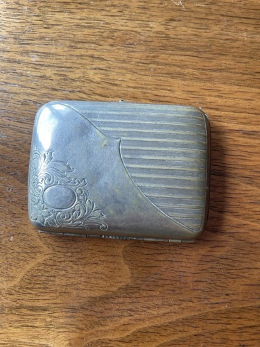 Antique german silver compact - antique,
