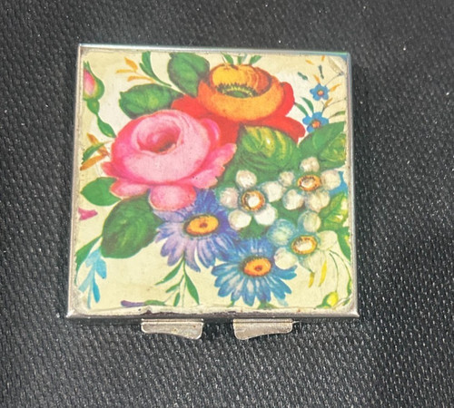 Vtg silver tone floral - vtg,